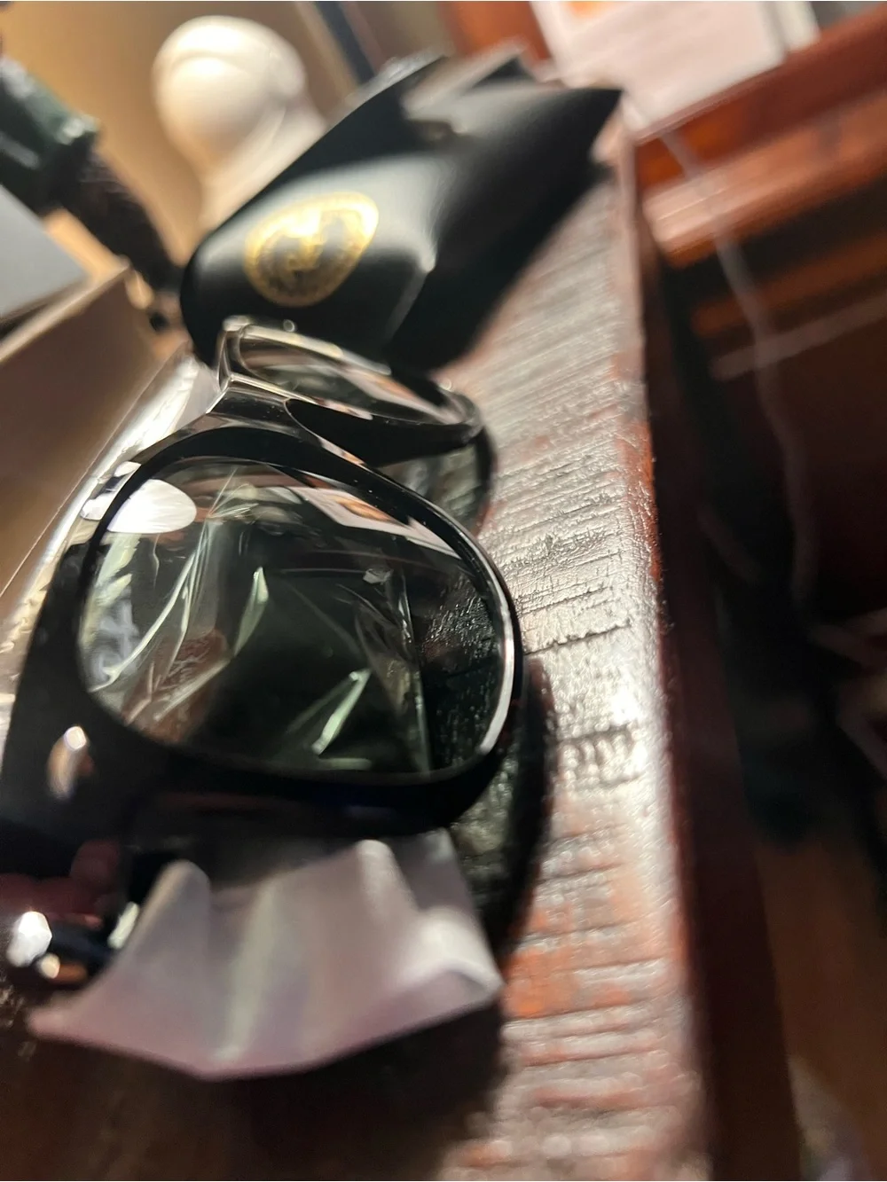Ray-Ban Black Men's Sunglasses with Dark Lenses